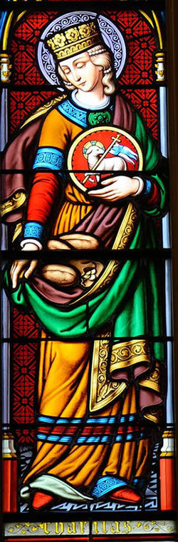 "Caritas" window in the Basilica