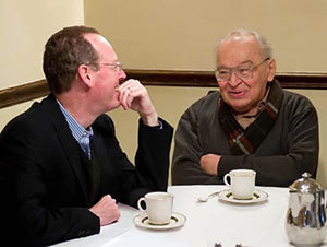 Paul Farmer, left, and Rev. Gustavo Gutiérrez, O.P.