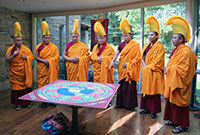 Closing ceremony of peace sand mandala