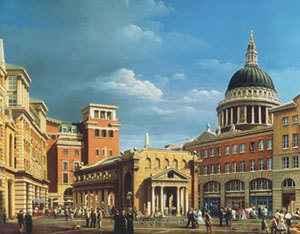 View of Paternoster Square around St. Paul's Cathedral as proposed (c) John Simpson Architects LLP