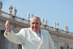 Pope Francis greets faithful in St. Peter's Square