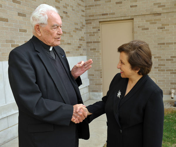 Shirin Ebadi and Rev. Theodore Hesburgh, C.S.C.
