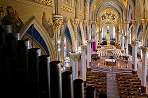Pipe organ in the Basilica of the Sacred Heart, 2012