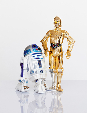 R2-D2, left, and C-3PO droids from "Star Wars"