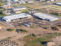 Aerial shot of the new Notre Dame Turbomachinery Laboratory