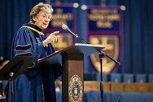 Rita Colwell speaks at the Graduate School Commencement ceremony