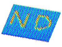 Magnetic force microscopy images of the patterned magnetic charge ice with ‘ND’