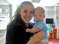 Emily Vincent at Chunmiao Little Flower with Baby Yu in 2015
