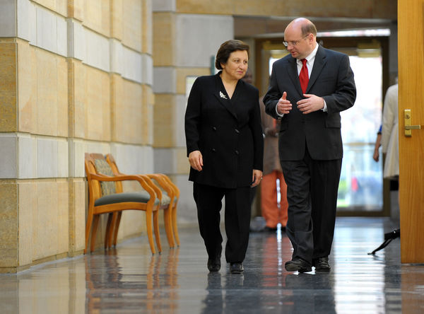 Shirin Ebadi and Scott Appleby