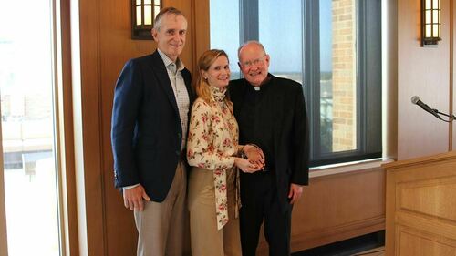Jim Perry, Molly Perry, Fr. Tim Scully