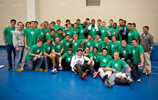 Notre Dame Men's Basketball and Lacrosse Teams at Rally For Peace