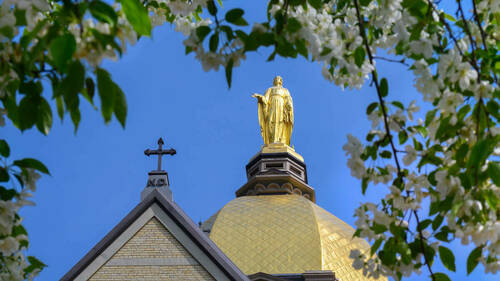 Dome in spring, 2022 (Photo by Matt Cashore/University of Notre Dame)