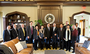Chinese delegation with representatives from Notre Dame