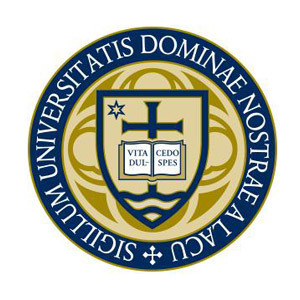 Blue and gold academic seal
