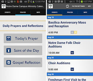 Notre Dame Daily Faith app