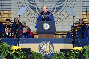 President Rev. John I. Jenkins, C.S.C., addresses the Class of 2016