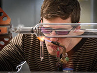 Kiva Ford makes one-of-a-kind glass instruments to meet campus's research needs