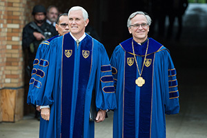 Vice President Mike Pence and Rev. John I. Jenkins, C.S.C.