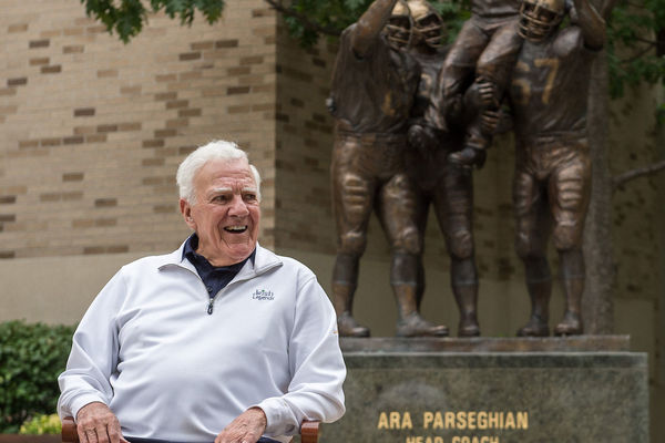 Aug. 29, 2014; Former football coach Ara Parseghian.For Notre Dame MagazinePhoto by Matt Cashore/University of Notre Dame