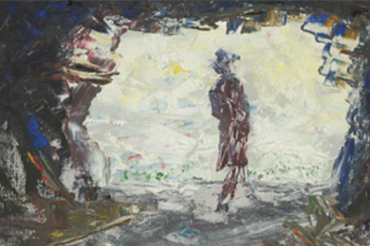 Jack B. Yeats (Irish, 1871-1957), “Driftwood in a Cave,” 1948. On loan from the Donald and Marilyn Keough Family.