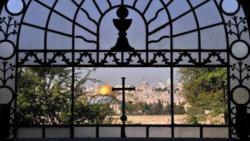 View of Jerusalem from Dominus Flevit Church