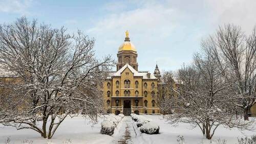 Main Building. Photo by Barbara Johnston/University of Notre Dame.