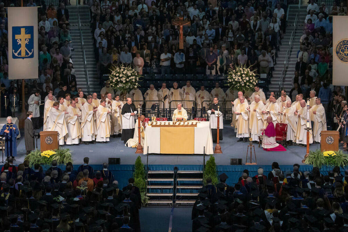 Commencement Mass at the Purcell Pavilion. Photo by Barbara Johnston/University of Notre Dame.