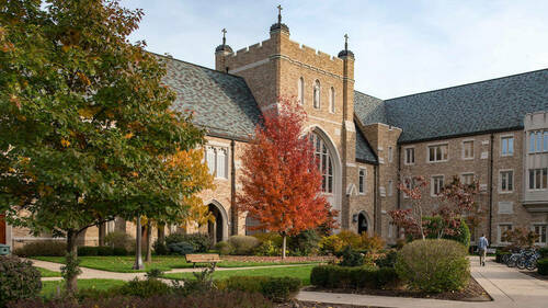 Notre Dame Law School. Photo by Barbara Johnston/University of Notre Dame.
