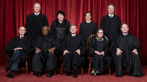 The Roberts Court, November 30, 2018. Photograph by Fred Schilling, Supreme Court Curator's Office.