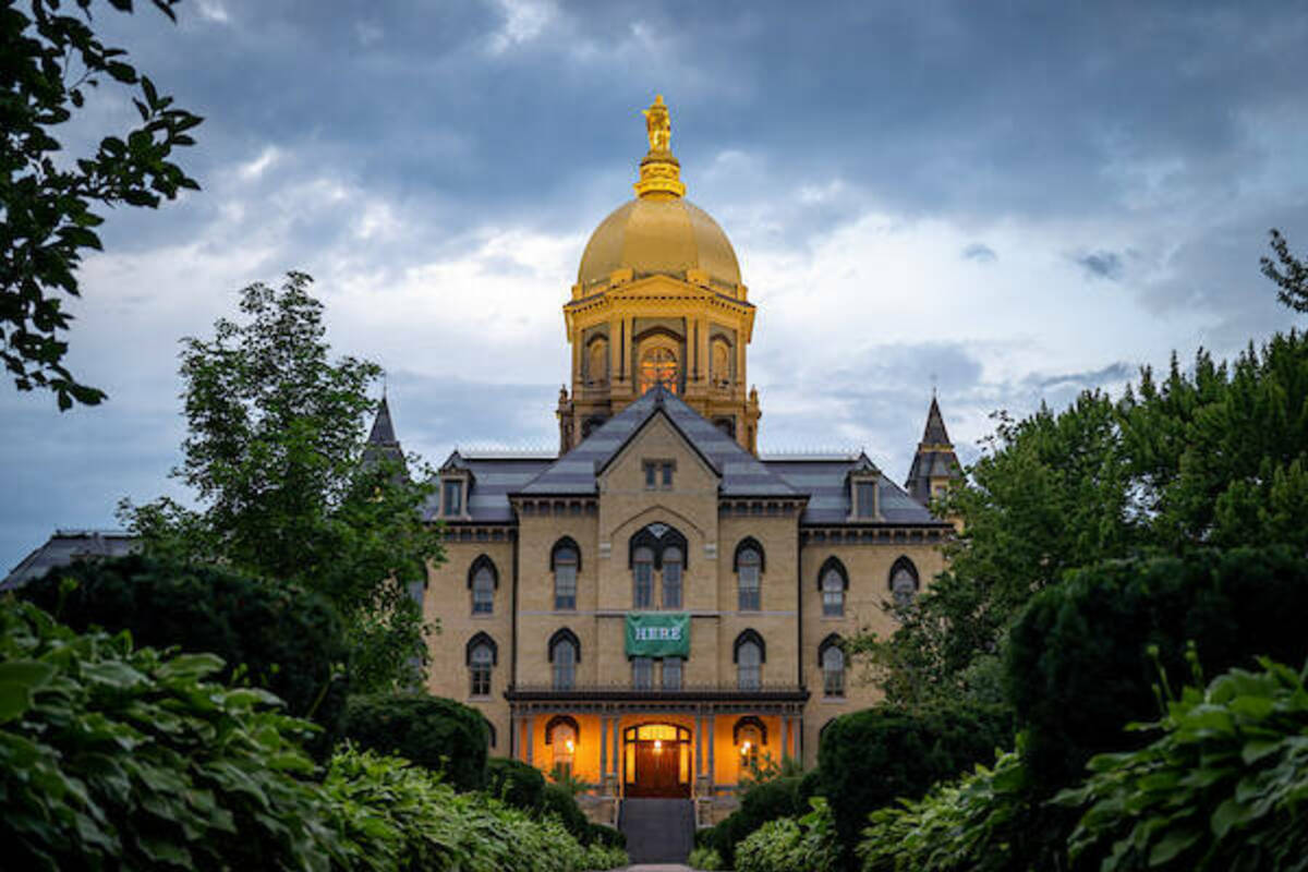 Main building. Photo by Matt Cashore/University of Notre Dame.