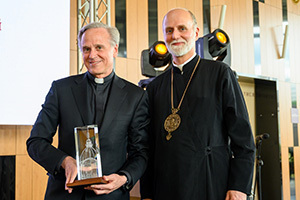 University of Notre Dame President Rev. John I. Jenkins, C.S.C. and Archbishop Borys Gudziak. (Photo by Matt Cashore/University of Notre Dame)