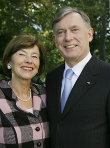 Dr. Horst Koehler, former president of the Federal Republic of Germany and his wife, Mrs. Eva Luise Koehler