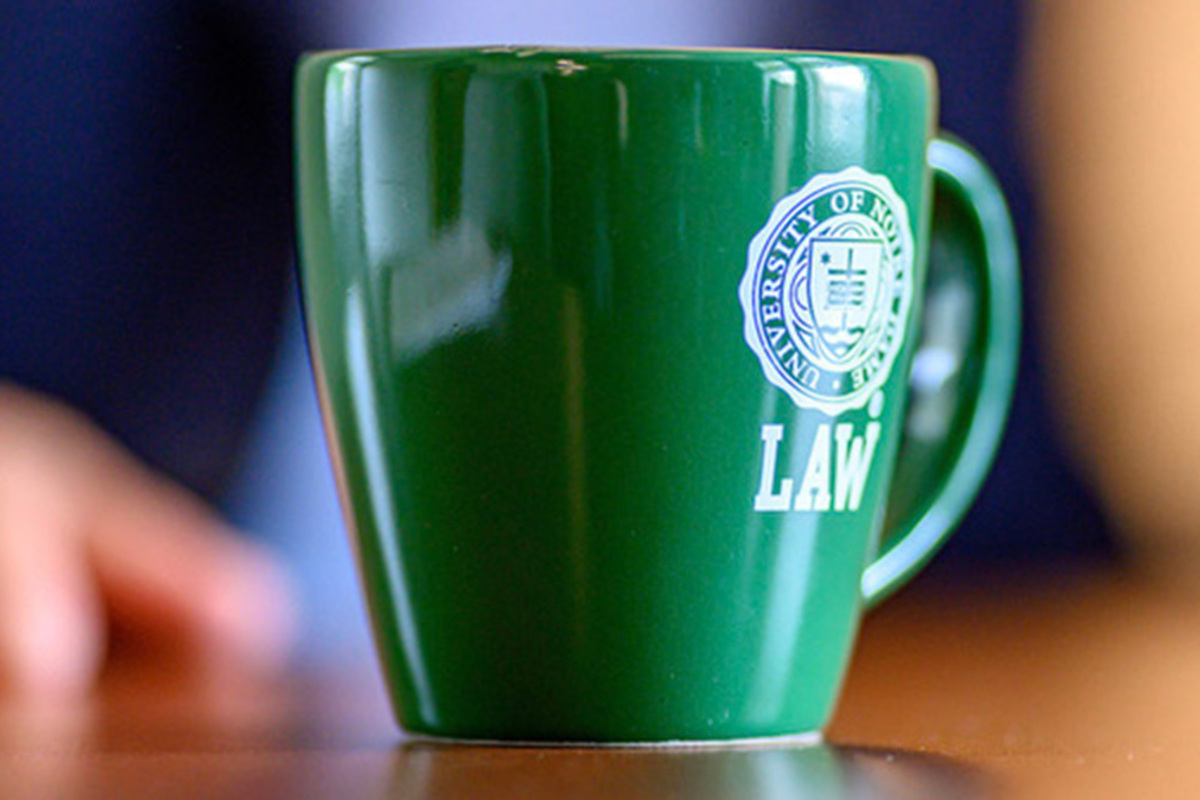 Notre Dame Law School mug