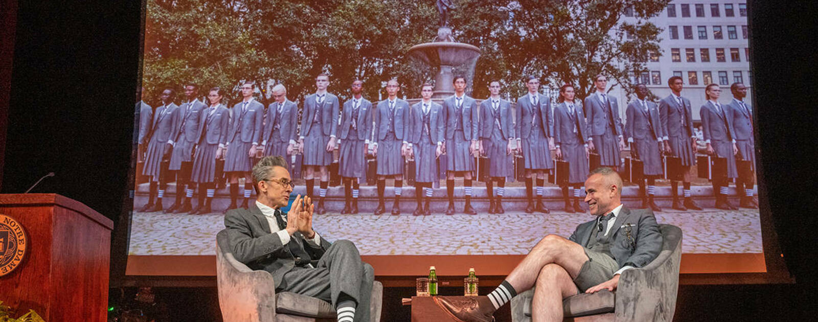‘Do something you love and do it well’: NDIAS artist-in-residence Thom Browne speaks to Notre Dame community | News | Notre Dame News