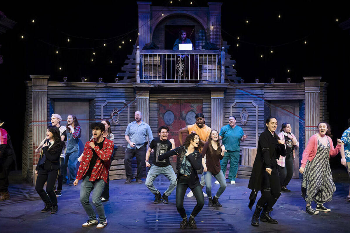 The Cast of My Heart Says Go rehearses at the South Bend Civic Theatre. (Photo by Evan Cobb/South Bend Civic Theatre.)