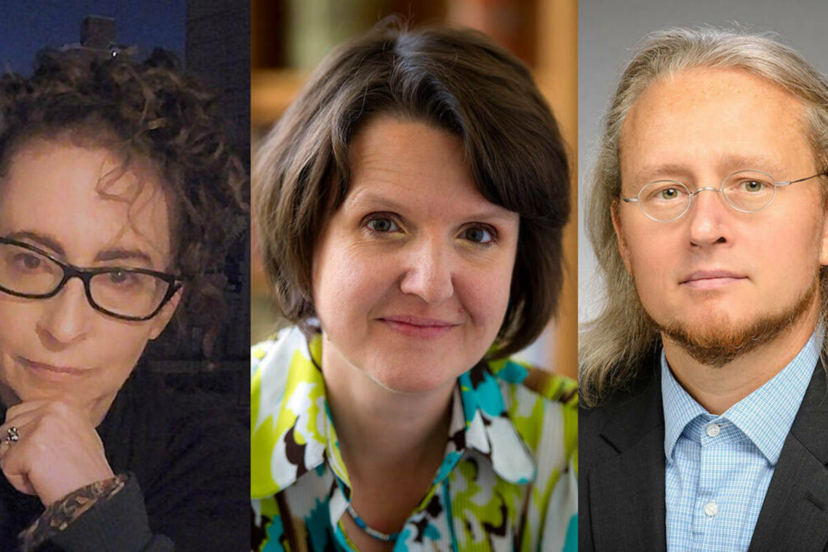 Notre Dame faculty members Barbara Montero, Gretchen Reydam-Schils, and Roy Scranton, winners of 2024 Guggenheim fellowships