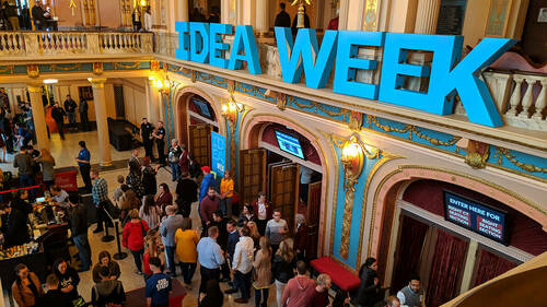 Attendees at an IDEA Week event