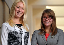 Cara O'Connor-Combee, left, and Anna Boarini are chairs of the 2013 Student Peace Conference
